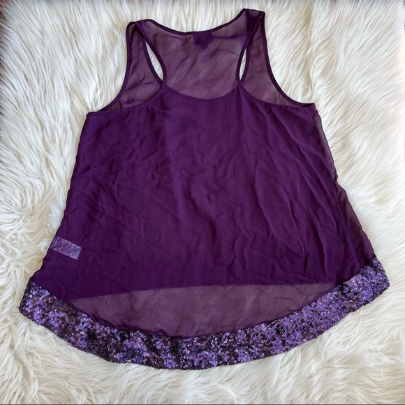 Plum color sheer top - Picture 2 of 7
